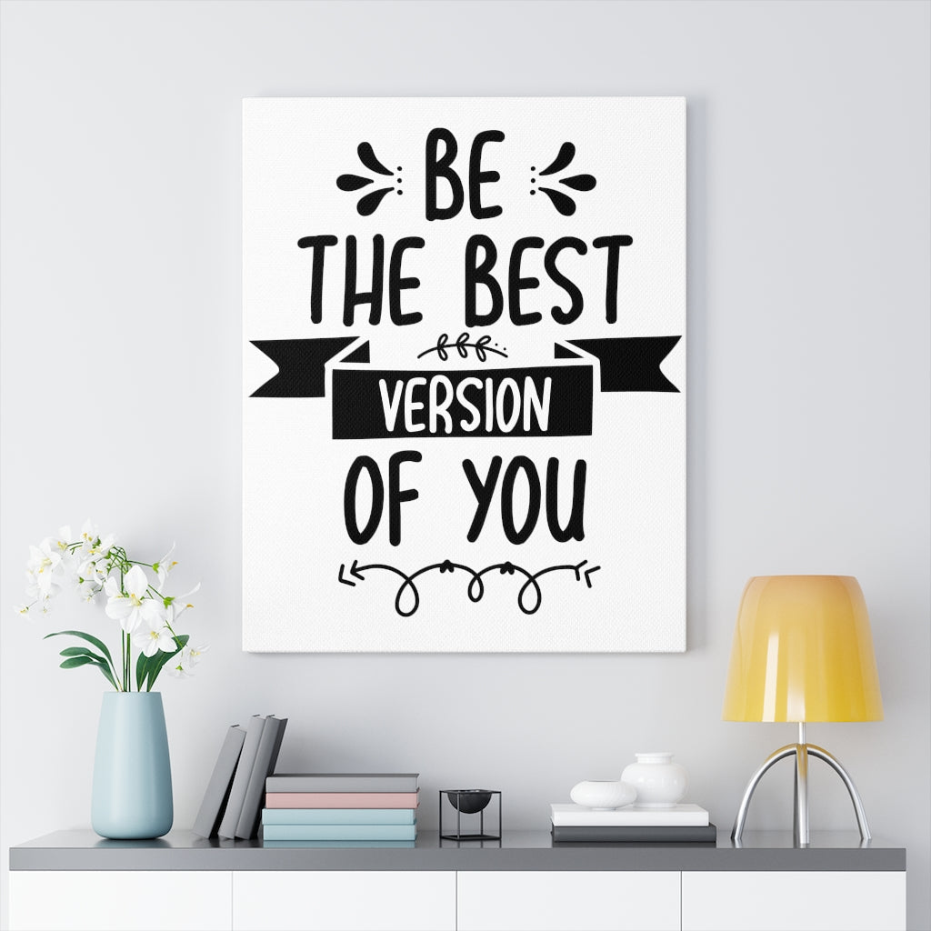 Scripture Walls Inspirational Wall Art Be The Best Version In You Wall Art Motivation Wall Decor for Home Office Gym Inspiring Success Quote Print Ready to Hang Unframed-Express Your Love Gifts