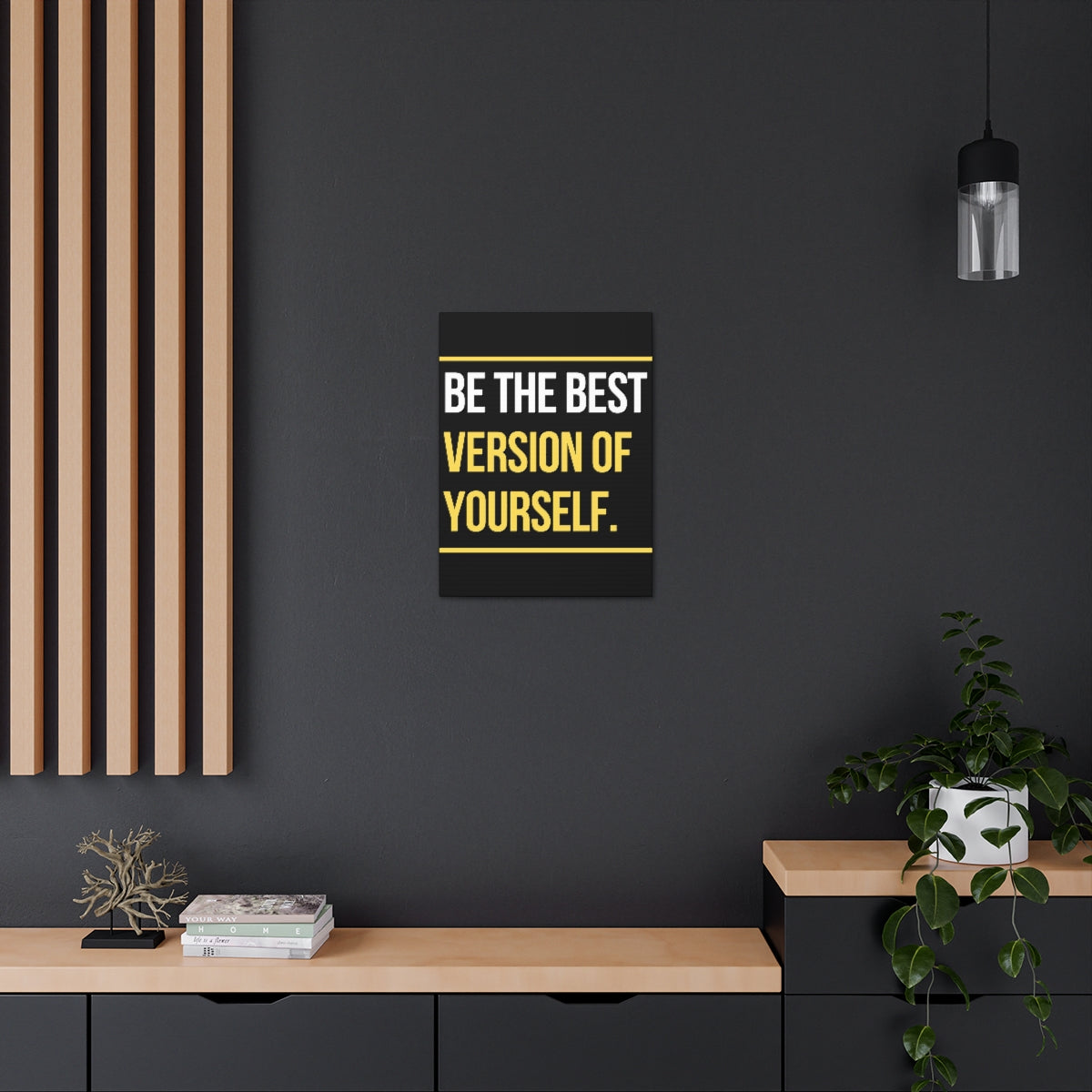 Scripture Walls Inspirational Wall Art Be The Best Version Of Yourself Motivation Wall Decor for Home Office Gym Inspiring Success Quote Print Ready to Hang Unframed-Express Your Love Gifts