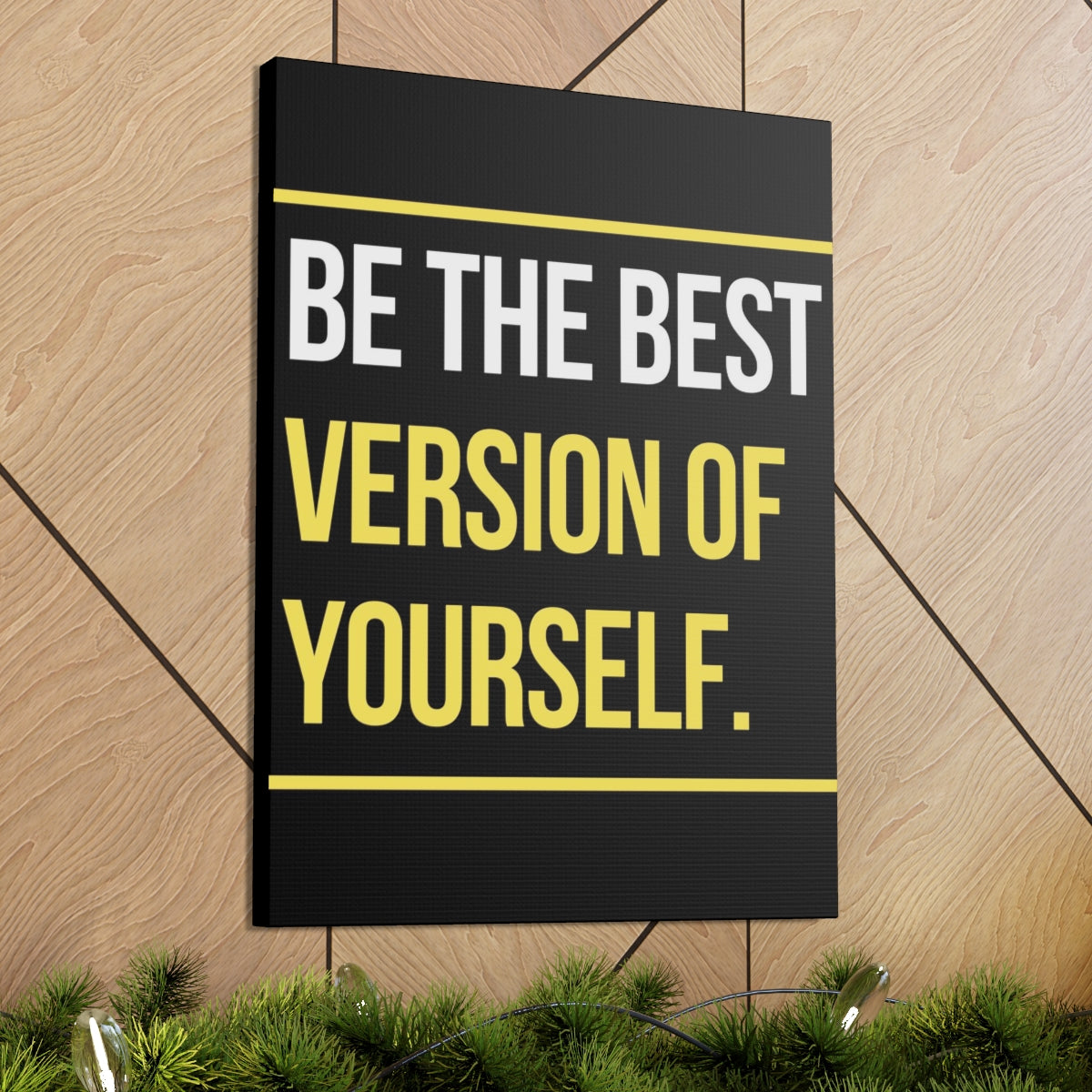 Scripture Walls Inspirational Wall Art Be The Best Version Of Yourself Motivation Wall Decor for Home Office Gym Inspiring Success Quote Print Ready to Hang Unframed-Express Your Love Gifts