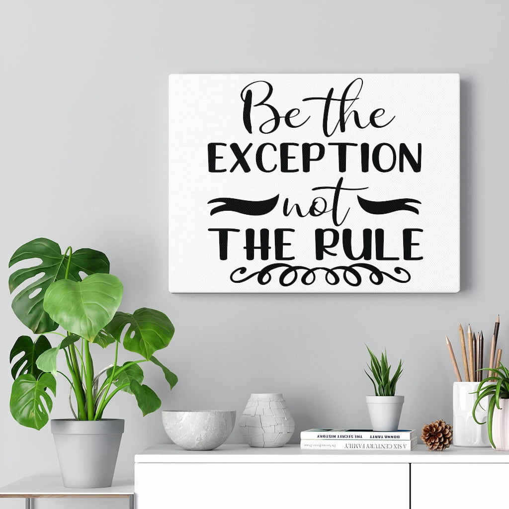 Scripture Walls Inspirational Wall Art Be The Exception Not The Rule Wall Art Motivation Wall Decor for Home Office Gym Inspiring Success Quote Print Ready to Hang Unframed-Express Your Love Gifts