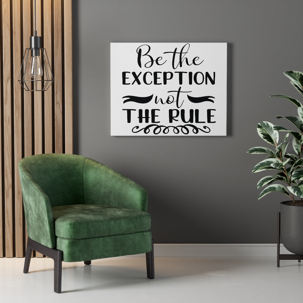 Scripture Walls Inspirational Wall Art Be The Exception Not The Rule Wall Art Motivation Wall Decor for Home Office Gym Inspiring Success Quote Print Ready to Hang Unframed-Express Your Love Gifts
