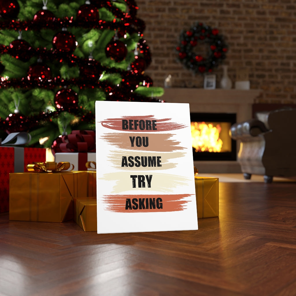 Scripture Walls Inspirational Wall Art Before You Assume Wall Art Motivation Wall Decor for Home Office Gym Inspiring Success Quote Print Ready to Hang Unframed-Express Your Love Gifts