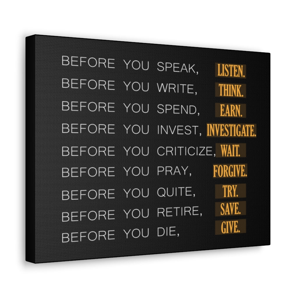 Scripture Walls Inspirational Wall Art Before You Motivation Wall Decor for Home Office Gym Inspiring Success Quote Print Ready to Hang Unframed-Express Your Love Gifts