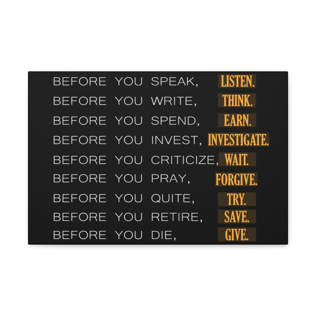 Scripture Walls Inspirational Wall Art Before You Motivation Wall Decor for Home Office Gym Inspiring Success Quote Print Ready to Hang Unframed-Express Your Love Gifts