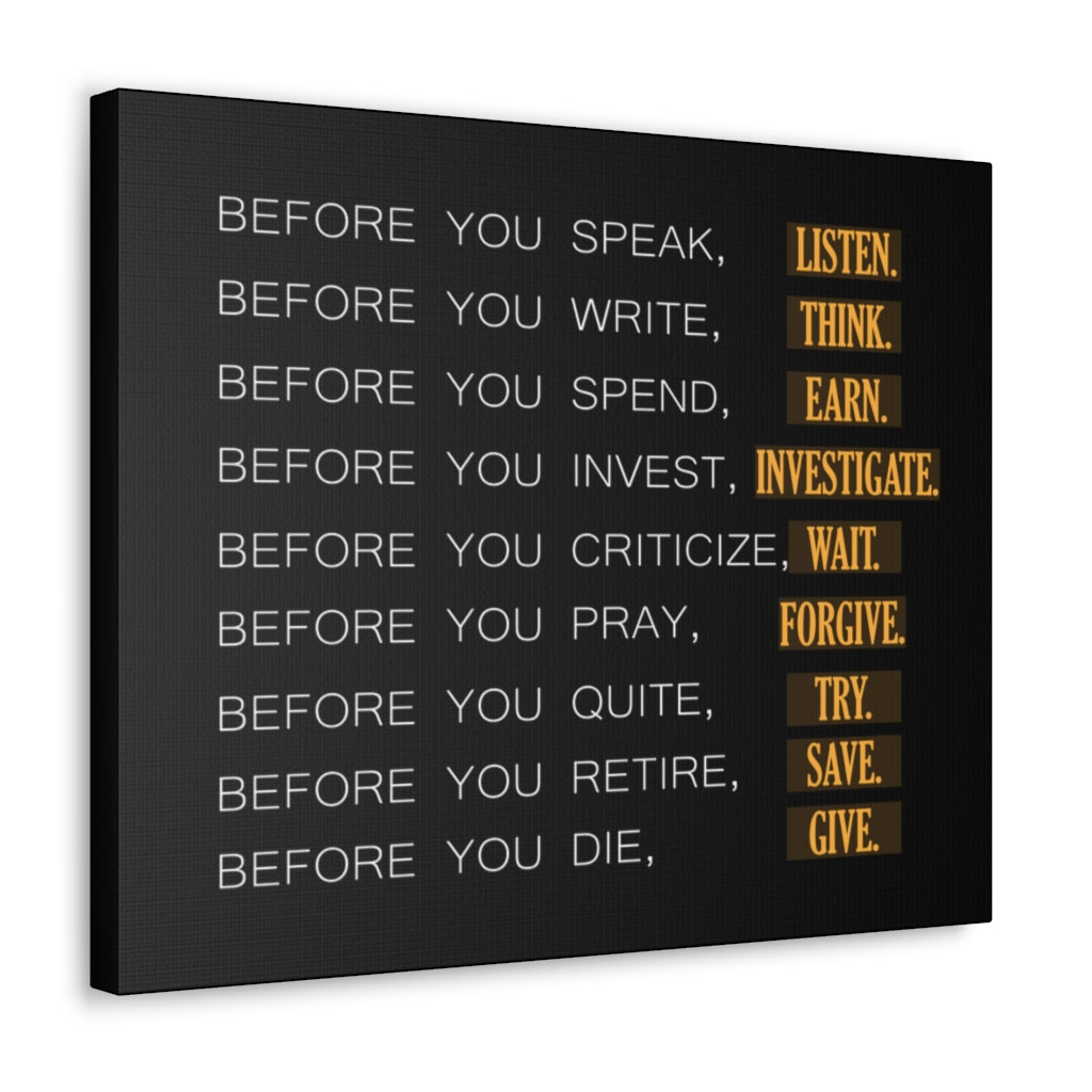 Scripture Walls Inspirational Wall Art Before You Motivation Wall Decor for Home Office Gym Inspiring Success Quote Print Ready to Hang Unframed-Express Your Love Gifts