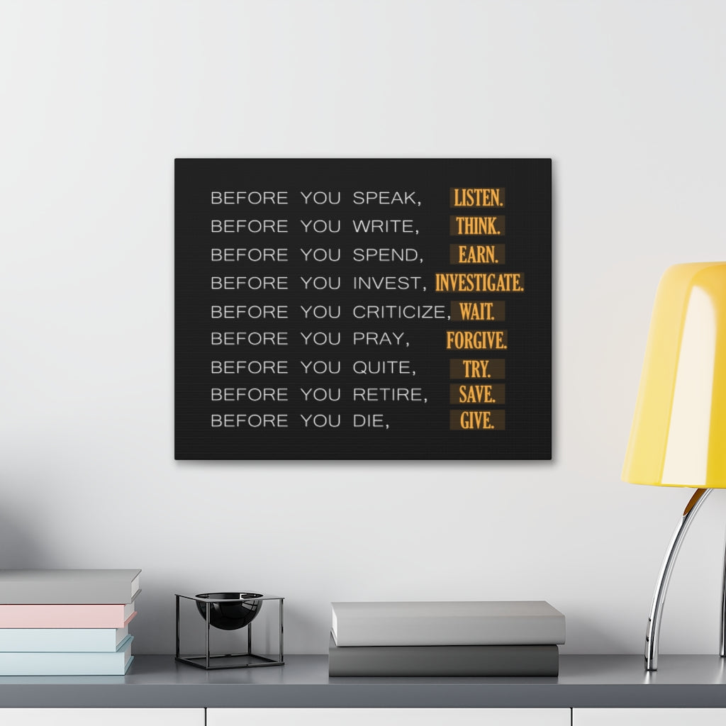 Scripture Walls Inspirational Wall Art Before You Motivation Wall Decor for Home Office Gym Inspiring Success Quote Print Ready to Hang Unframed-Express Your Love Gifts