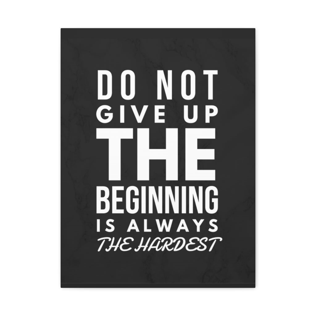 Scripture Walls Inspirational Wall Art Beginning Is Always The Hardest Motivation Wall Decor for Home Office Gym Inspiring Success Quote Print Ready to Hang Unframed-Express Your Love Gifts