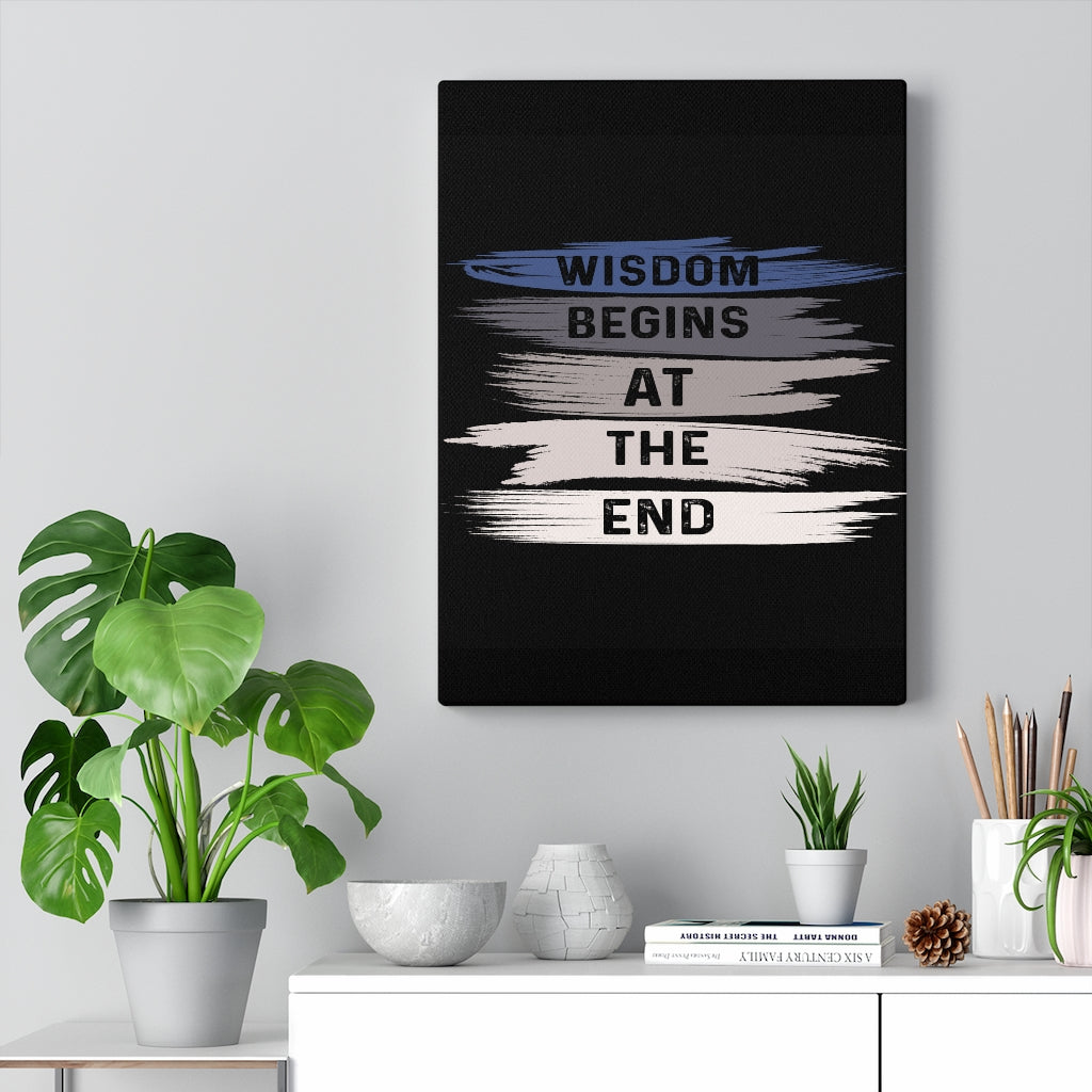 Scripture Walls Inspirational Wall Art Begins At The End Wall Art Motivation Wall Decor for Home Office Gym Inspiring Success Quote Print Ready to Hang Unframed-Express Your Love Gifts