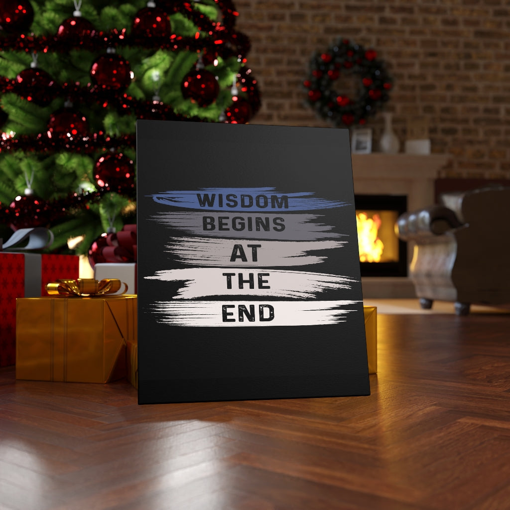 Scripture Walls Inspirational Wall Art Begins At The End Wall Art Motivation Wall Decor for Home Office Gym Inspiring Success Quote Print Ready to Hang Unframed-Express Your Love Gifts