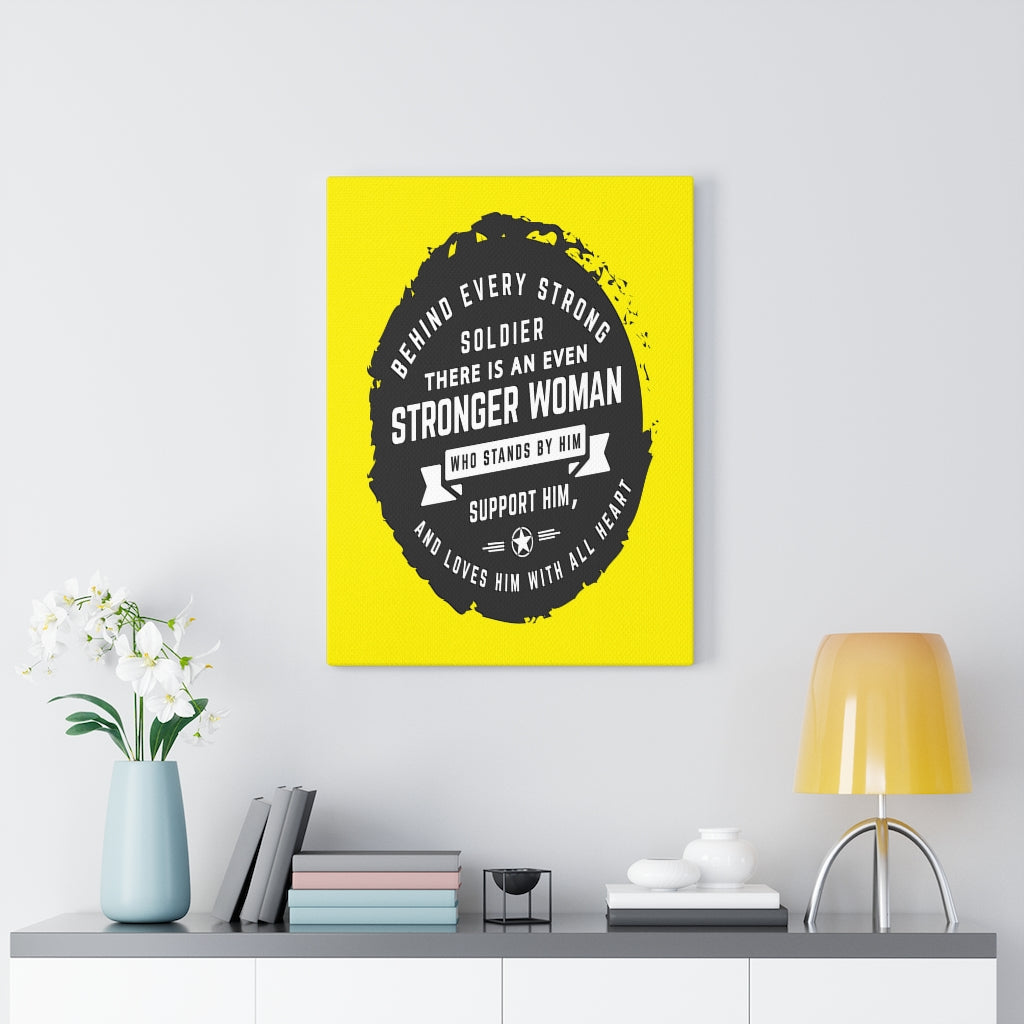 Scripture Walls Inspirational Wall Art Behind Every Strong Soldier Wall Art Motivation Wall Decor for Home Office Gym Inspiring Success Quote Print Ready to Hang Unframed-Express Your Love Gifts