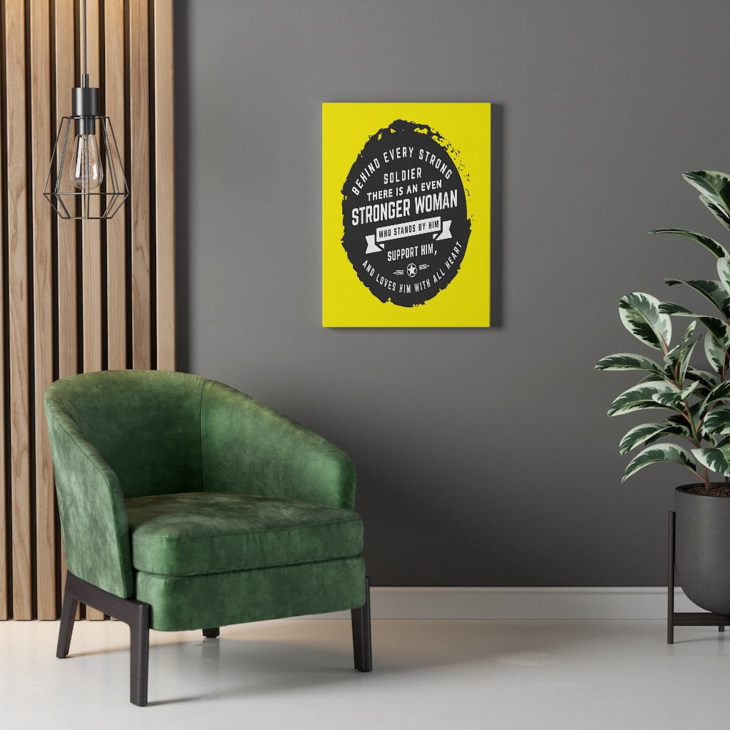 Scripture Walls Inspirational Wall Art Behind Every Strong Soldier Wall Art Motivation Wall Decor for Home Office Gym Inspiring Success Quote Print Ready to Hang Unframed-Express Your Love Gifts
