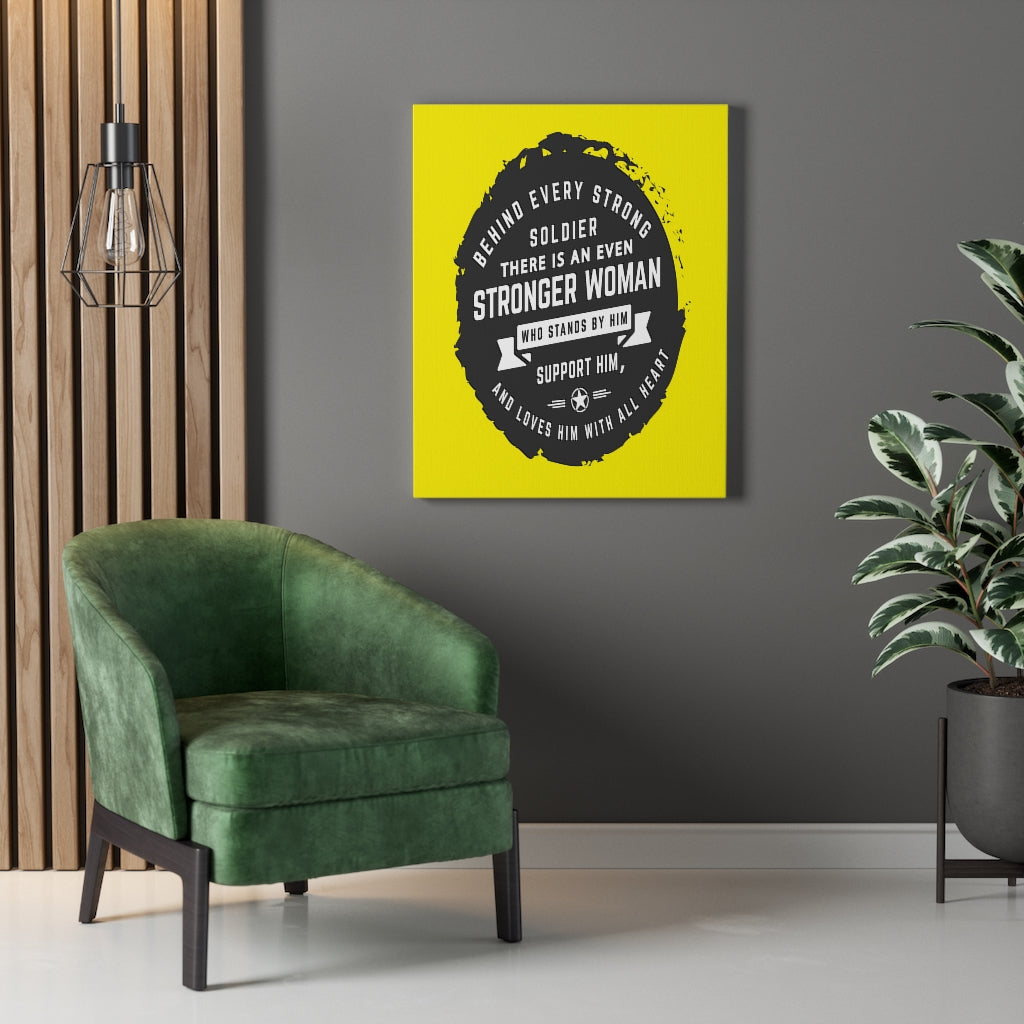 Scripture Walls Inspirational Wall Art Behind Every Strong Soldier Wall Art Motivation Wall Decor for Home Office Gym Inspiring Success Quote Print Ready to Hang Unframed-Express Your Love Gifts