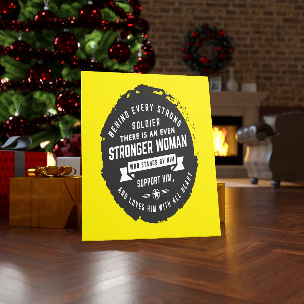 Scripture Walls Inspirational Wall Art Behind Every Strong Soldier Wall Art Motivation Wall Decor for Home Office Gym Inspiring Success Quote Print Ready to Hang Unframed-Express Your Love Gifts