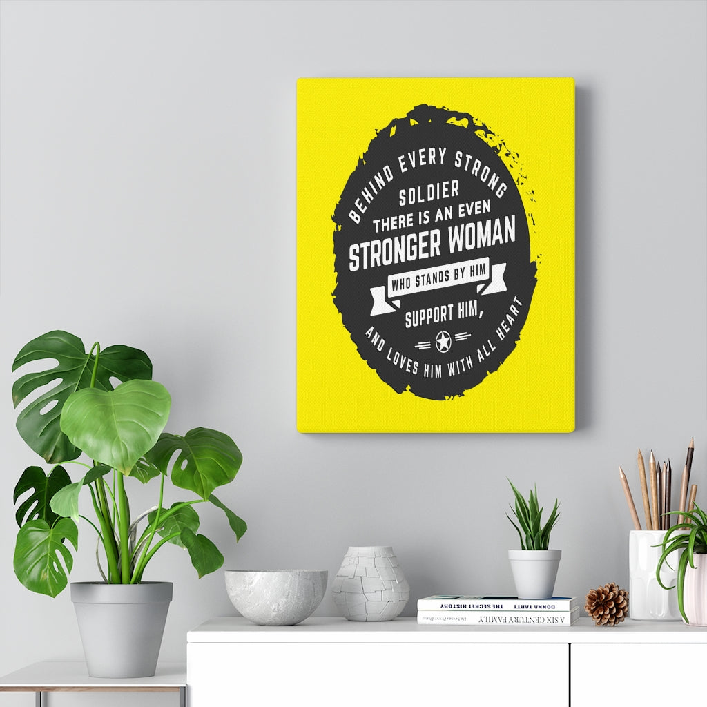 Scripture Walls Inspirational Wall Art Behind Every Strong Soldier Wall Art Motivation Wall Decor for Home Office Gym Inspiring Success Quote Print Ready to Hang Unframed-Express Your Love Gifts