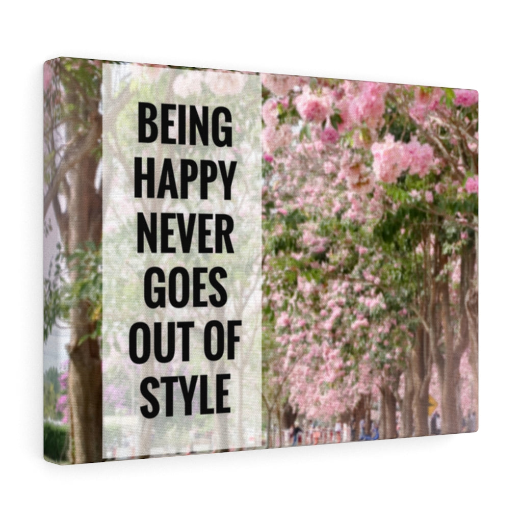 Scripture Walls Inspirational Wall Art Being Happy Never Goes Motivational Print Ready to Hang Artwork Unframed-Express Your Love Gifts
