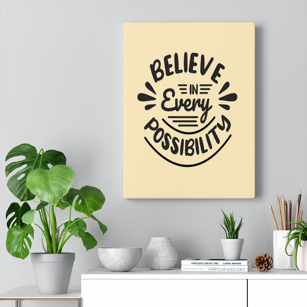 Scripture Walls Inspirational Wall Art Believe In Every Possibility Wall Art Motivation Wall Decor for Home Office Gym Inspiring Success Quote Print Ready to Hang Unframed-Express Your Love Gifts