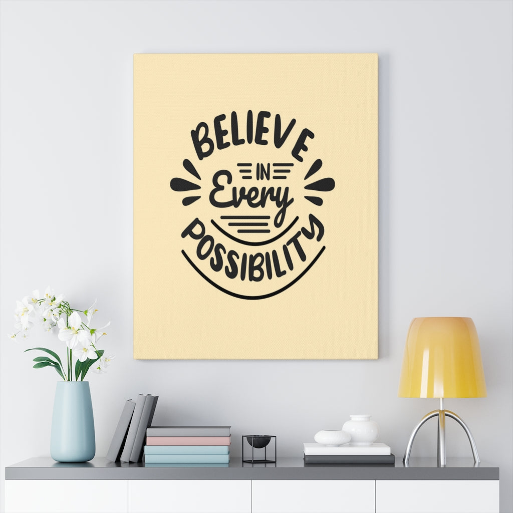 Scripture Walls Inspirational Wall Art Believe In Every Possibility Wall Art Motivation Wall Decor for Home Office Gym Inspiring Success Quote Print Ready to Hang Unframed-Express Your Love Gifts