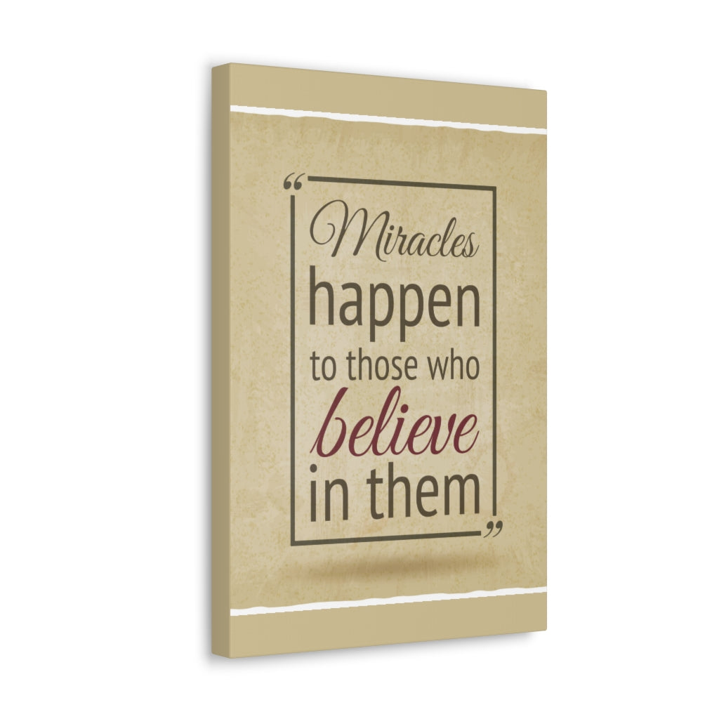 Scripture Walls Inspirational Wall Art Believe In Miracles Motivation Wall Decor for Home Office Gym Inspiring Success Quote Print Ready to Hang Unframed-Express Your Love Gifts