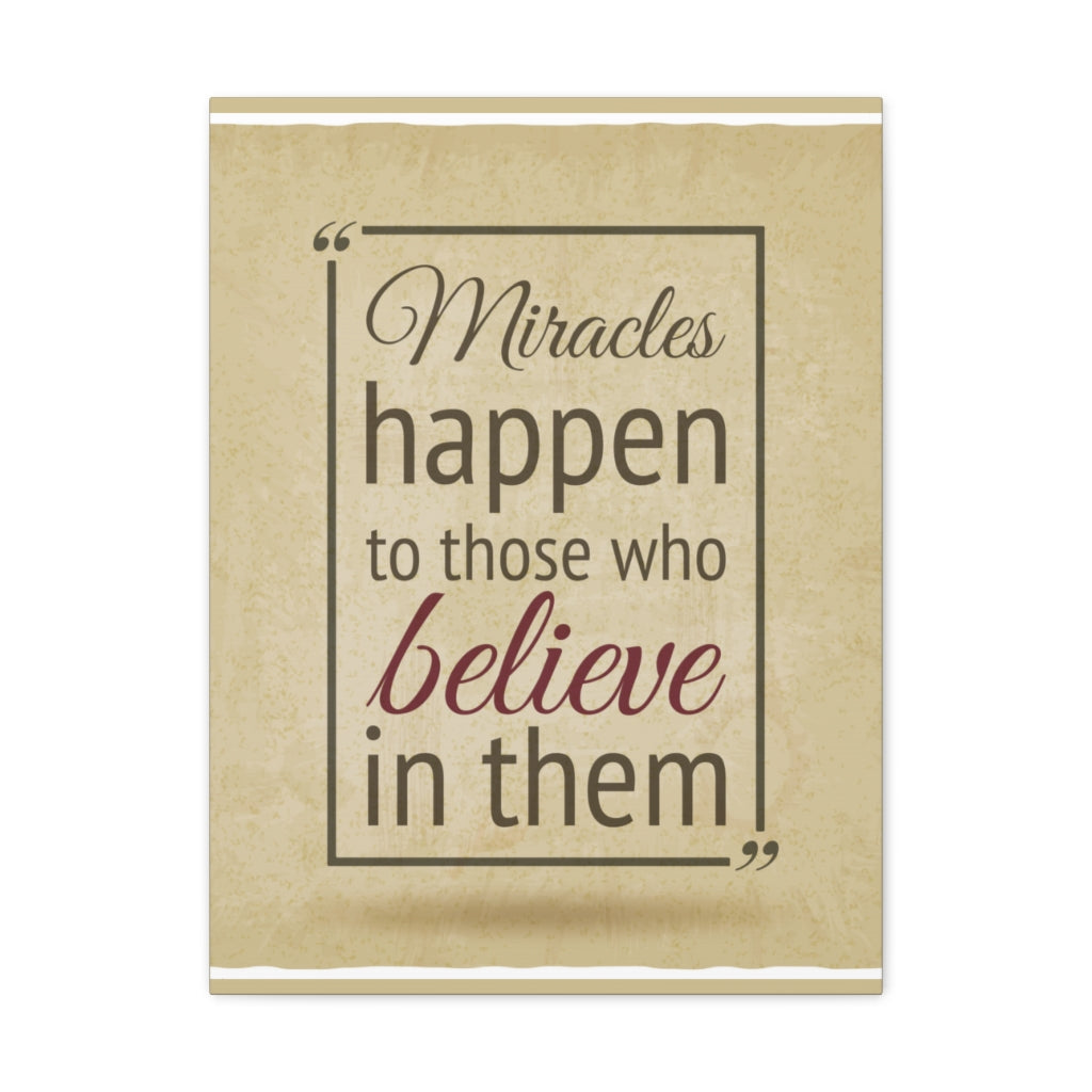 Scripture Walls Inspirational Wall Art Believe In Miracles Motivation Wall Decor for Home Office Gym Inspiring Success Quote Print Ready to Hang Unframed-Express Your Love Gifts