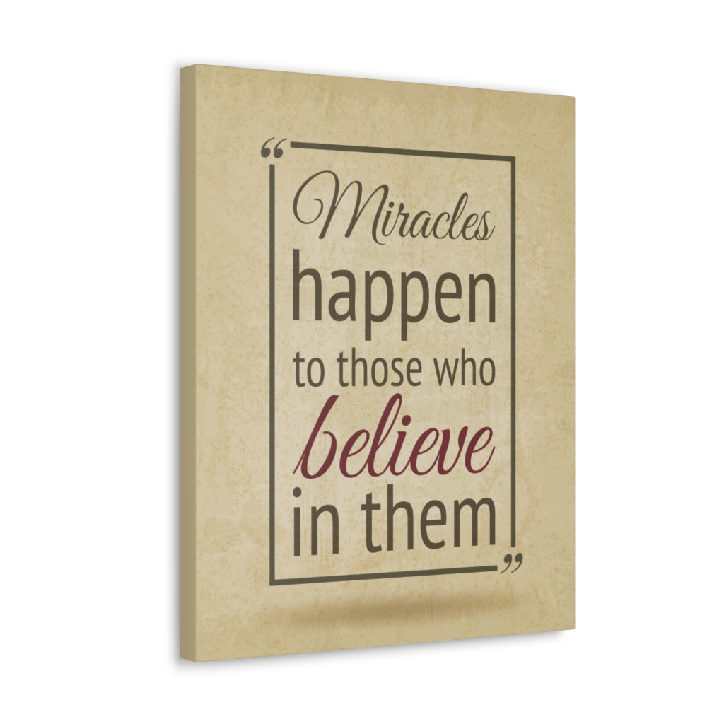 Scripture Walls Inspirational Wall Art Believe In Miracles Motivation Wall Decor for Home Office Gym Inspiring Success Quote Print Ready to Hang Unframed-Express Your Love Gifts