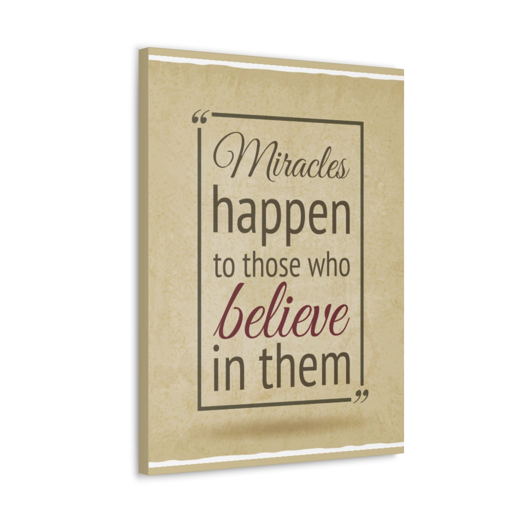 Scripture Walls Inspirational Wall Art Believe In Miracles Motivation Wall Decor for Home Office Gym Inspiring Success Quote Print Ready to Hang Unframed-Express Your Love Gifts