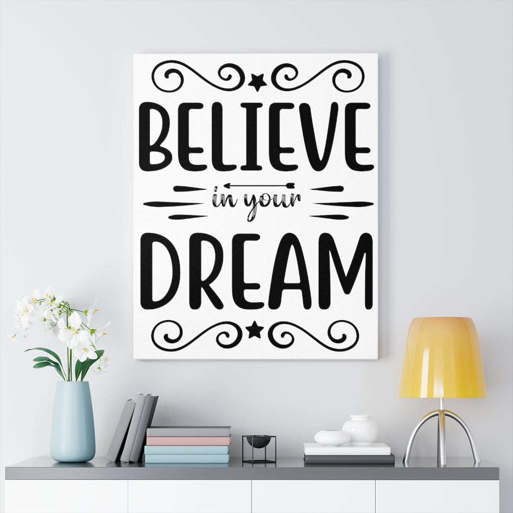 Scripture Walls Inspirational Wall Art Believe In Your Dream Wall Art Motivation Wall Decor for Home Office Gym Inspiring Success Quote Print Ready to Hang Unframed-Express Your Love Gifts