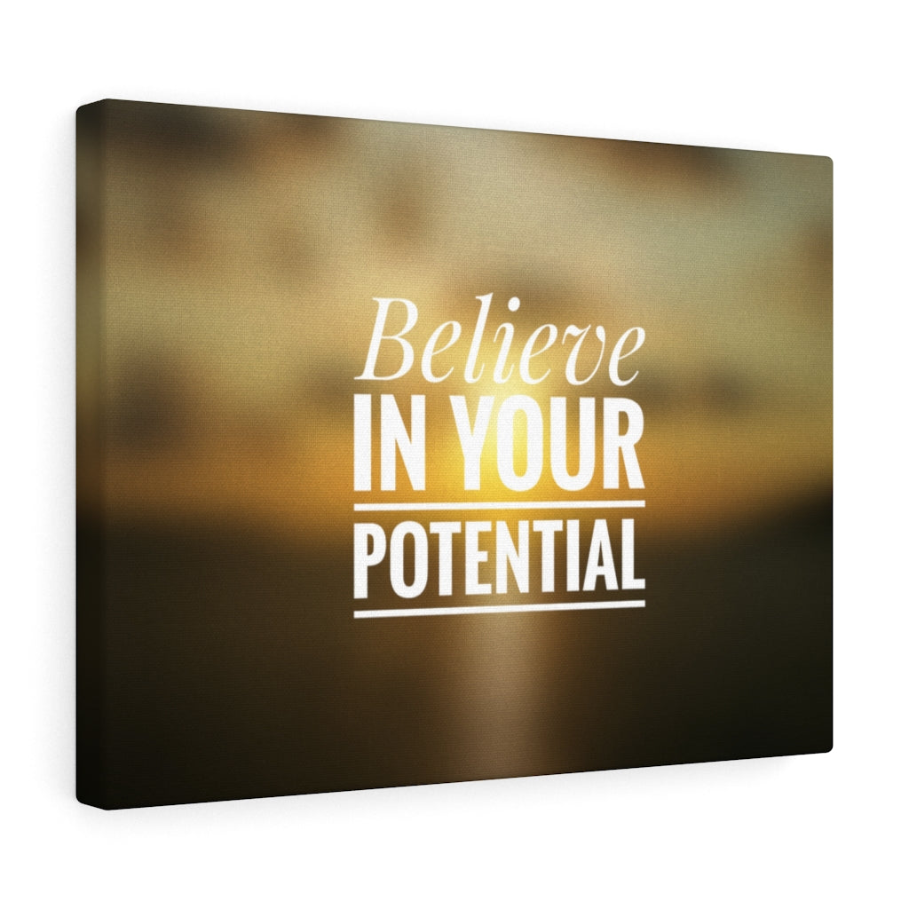 Scripture Walls Inspirational Wall Art Believe In Your Potential Brown Motivational Print Ready to Hang Artwork Unframed-Express Your Love Gifts