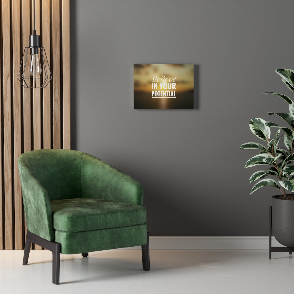 Scripture Walls Inspirational Wall Art Believe In Your Potential Brown Motivational Print Ready to Hang Artwork Unframed-Express Your Love Gifts