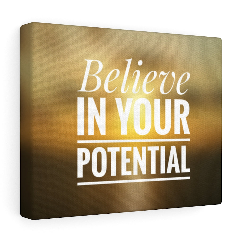 Scripture Walls Inspirational Wall Art Believe In Your Potential Brown Motivational Print Ready to Hang Artwork Unframed-Express Your Love Gifts