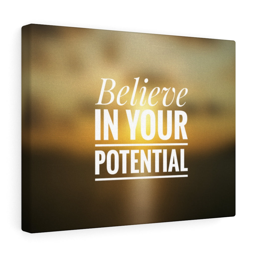 Scripture Walls Inspirational Wall Art Believe In Your Potential Brown Motivational Print Ready to Hang Artwork Unframed-Express Your Love Gifts