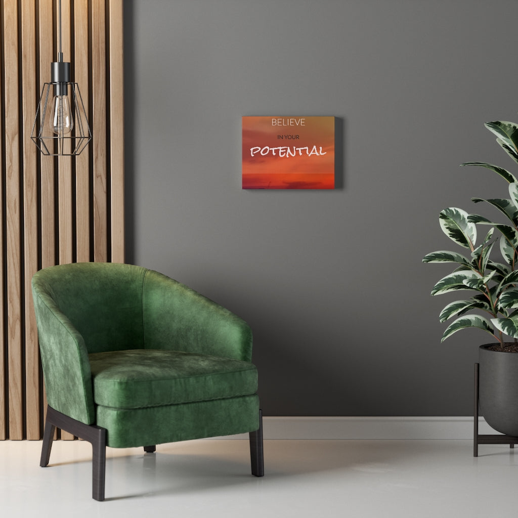 Scripture Walls Inspirational Wall Art Believe In Your Potential Motivational Print Ready to Hang Artwork Unframed-Express Your Love Gifts