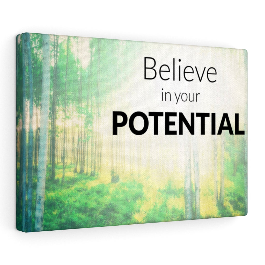 Scripture Walls Inspirational Wall Art Believe In Your Potential Wall Art Motivational Motto Inspiring Prints Artwork Decor Ready to Hang Unframed-Express Your Love Gifts