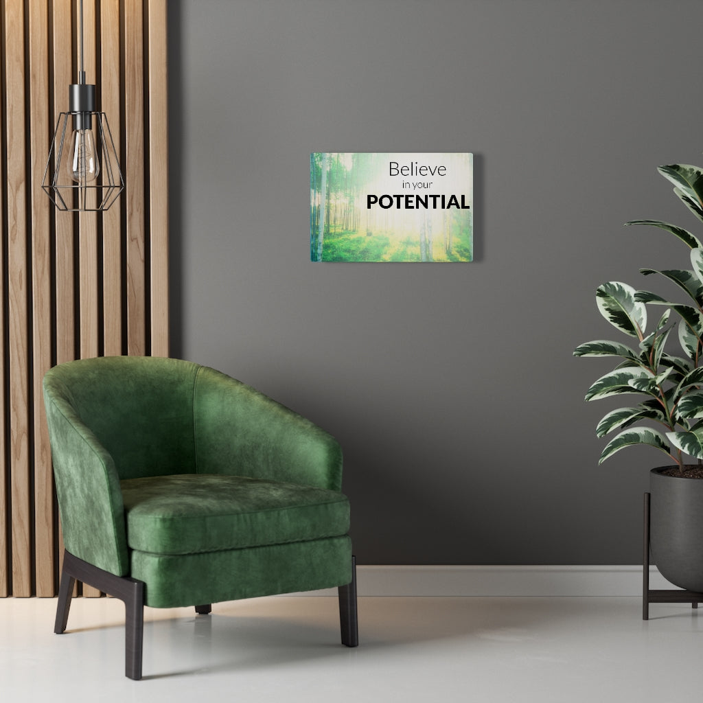 Scripture Walls Inspirational Wall Art Believe In Your Potential Wall Art Motivational Motto Inspiring Prints Artwork Decor Ready to Hang Unframed-Express Your Love Gifts