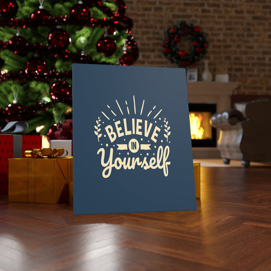 Scripture Walls Inspirational Wall Art Believe In Yourself Blue Wall Art Motivation Wall Decor for Home Office Gym Inspiring Success Quote Print Ready to Hang Unframed-Express Your Love Gifts