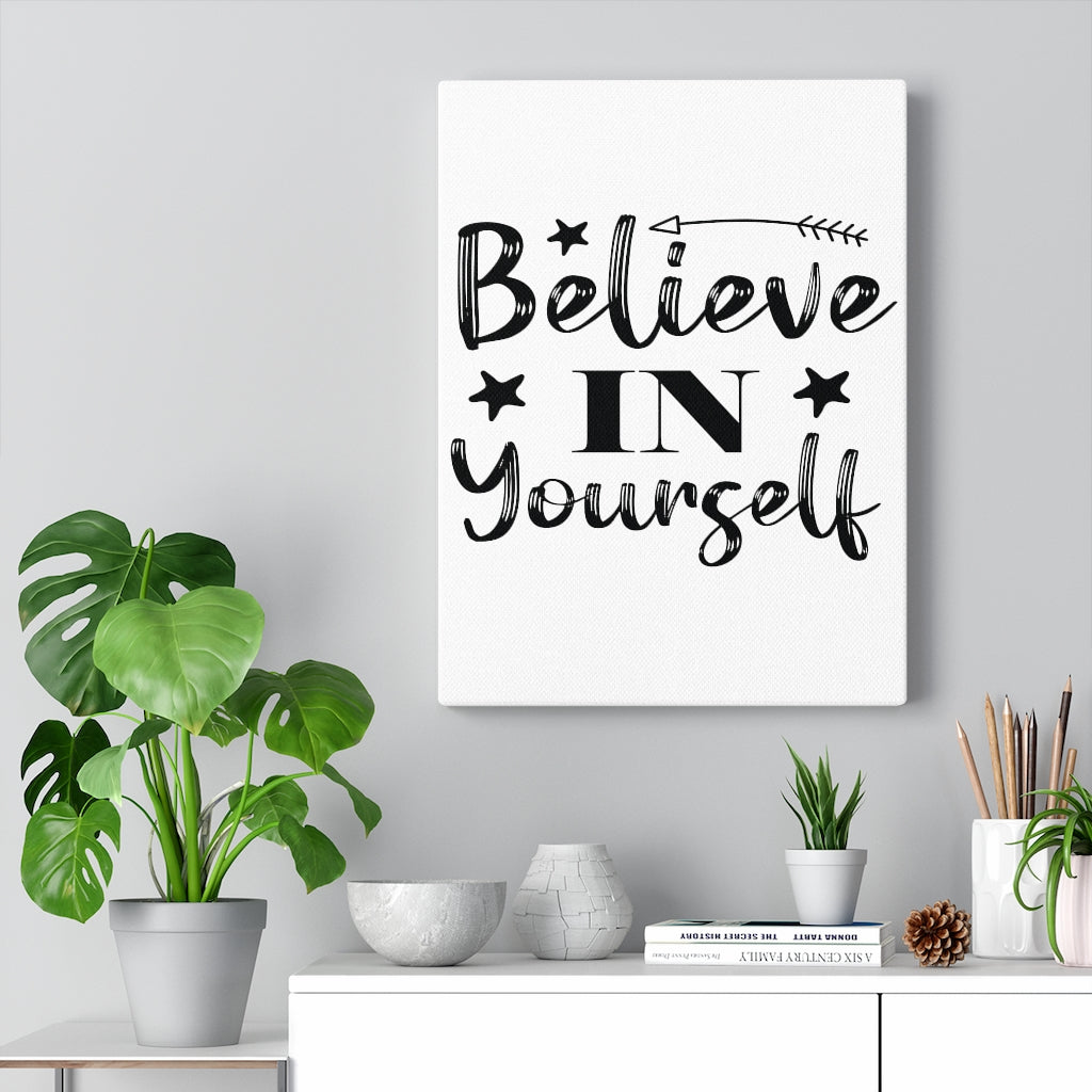 Scripture Walls Inspirational Wall Art Believe In Yourself Stars Wall Art Motivation Wall Decor for Home Office Gym Inspiring Success Quote Print Ready to Hang Unframed-Express Your Love Gifts