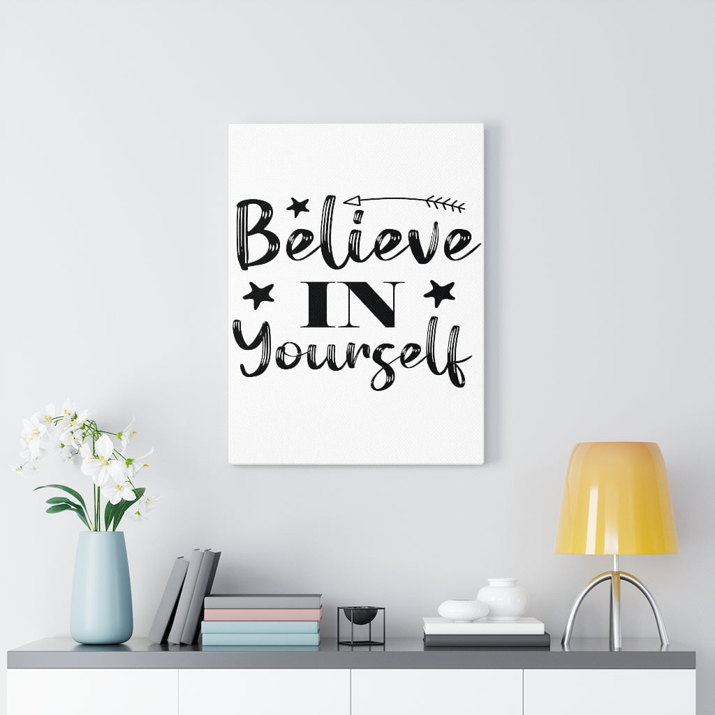 Scripture Walls Inspirational Wall Art Believe In Yourself Stars Wall Art Motivation Wall Decor for Home Office Gym Inspiring Success Quote Print Ready to Hang Unframed-Express Your Love Gifts
