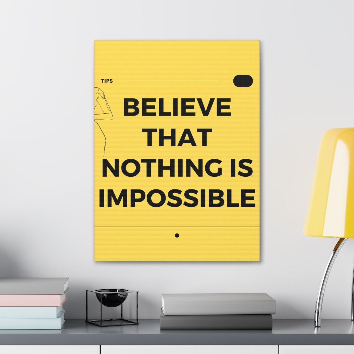 Scripture Walls Inspirational Wall Art Believe That Nothing Is Impossible Matthew 19:26 Motivation Wall Decor for Home Office Gym Inspiring Success Quote Print Ready to Hang Unframed-Express Your Love Gifts