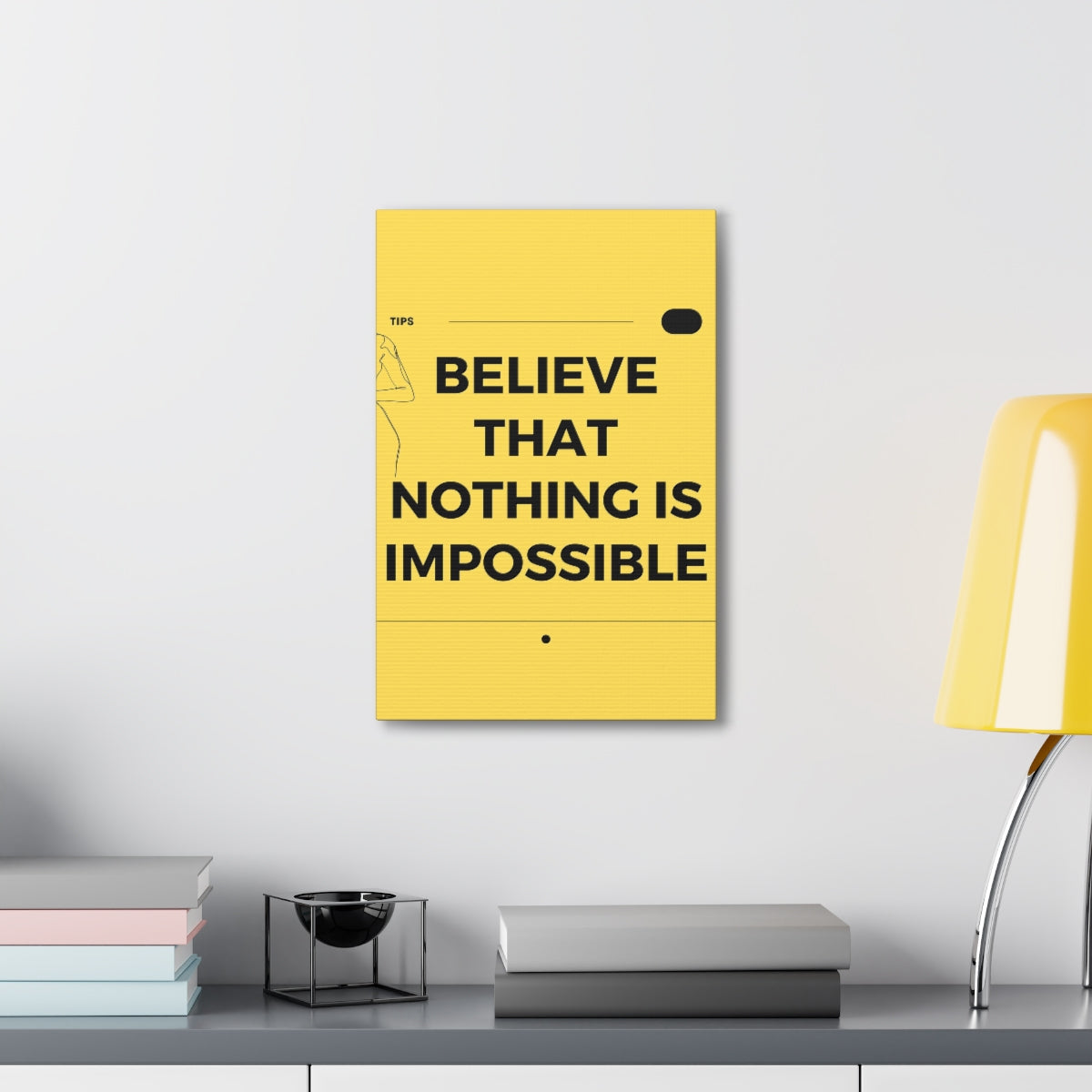 Scripture Walls Inspirational Wall Art Believe That Nothing Is Impossible Matthew 19:26 Motivation Wall Decor for Home Office Gym Inspiring Success Quote Print Ready to Hang Unframed-Express Your Love Gifts