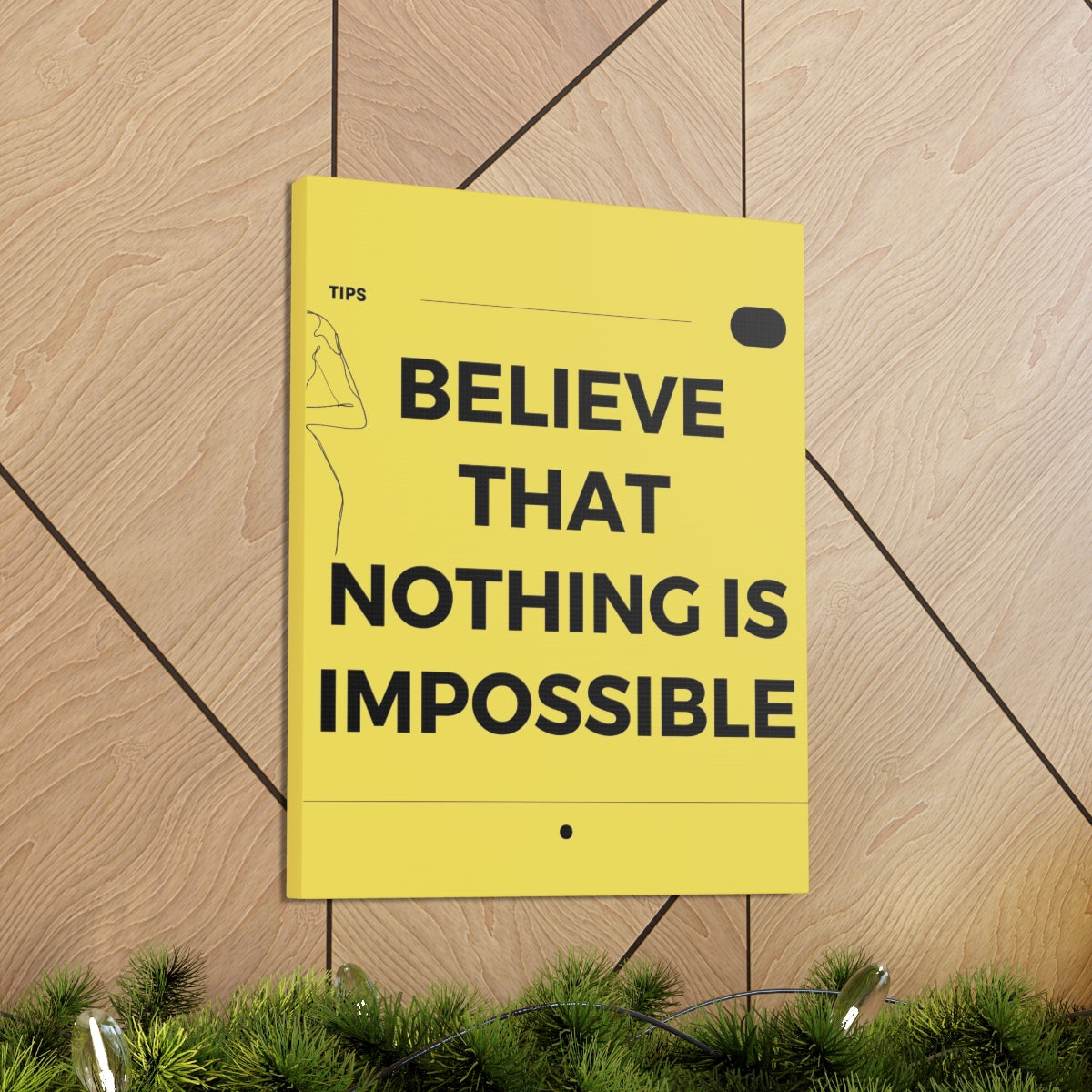 Scripture Walls Inspirational Wall Art Believe That Nothing Is Impossible Matthew 19:26 Motivation Wall Decor for Home Office Gym Inspiring Success Quote Print Ready to Hang Unframed-Express Your Love Gifts