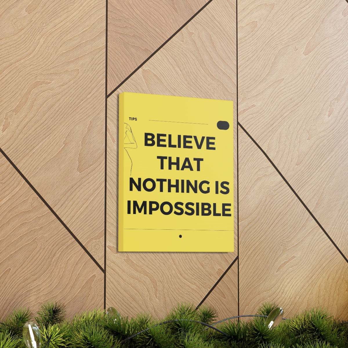 Scripture Walls Inspirational Wall Art Believe That Nothing Is Impossible Matthew 19:26 Motivation Wall Decor for Home Office Gym Inspiring Success Quote Print Ready to Hang Unframed-Express Your Love Gifts