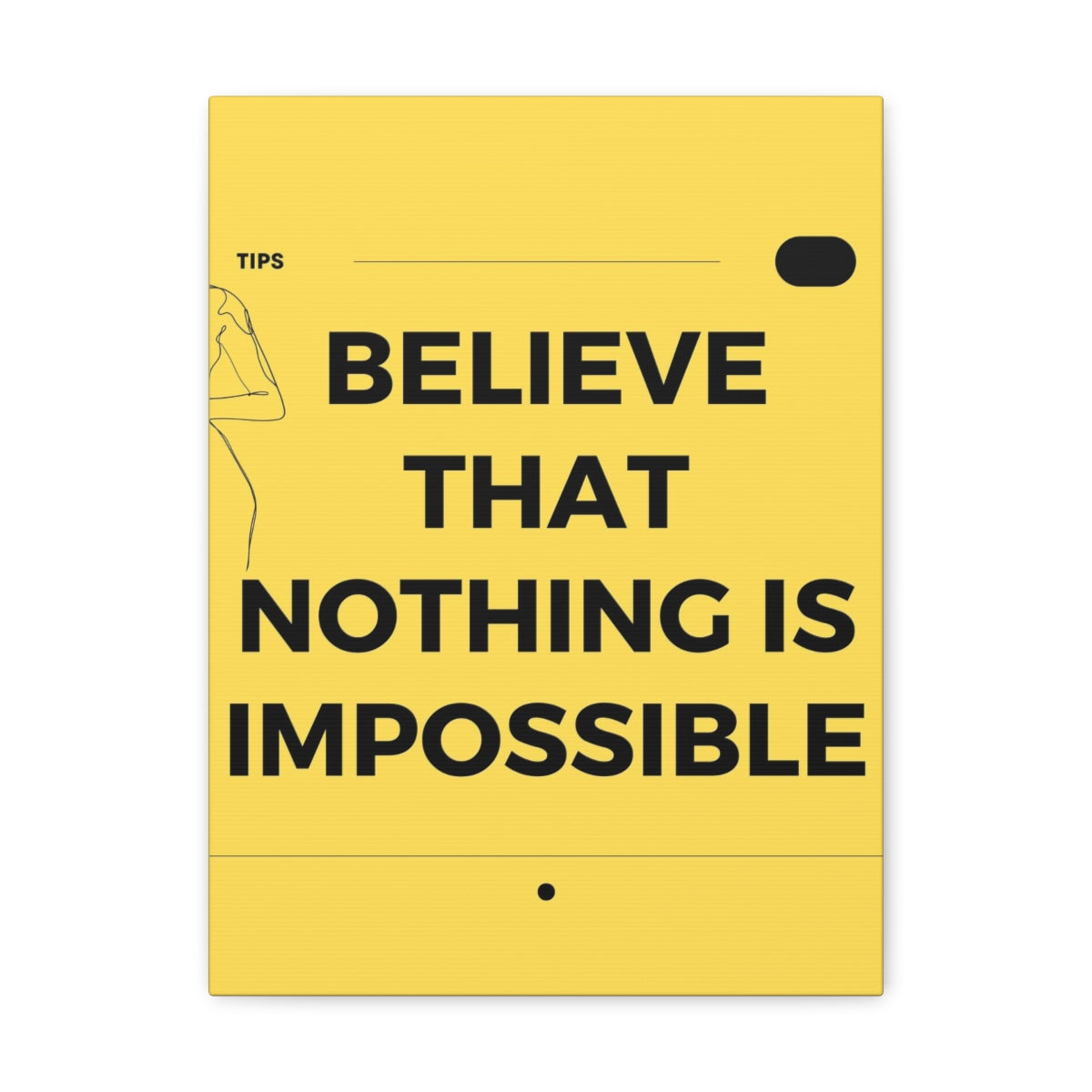 Scripture Walls Inspirational Wall Art Believe That Nothing Is Impossible Matthew 19:26 Motivation Wall Decor for Home Office Gym Inspiring Success Quote Print Ready to Hang Unframed-Express Your Love Gifts