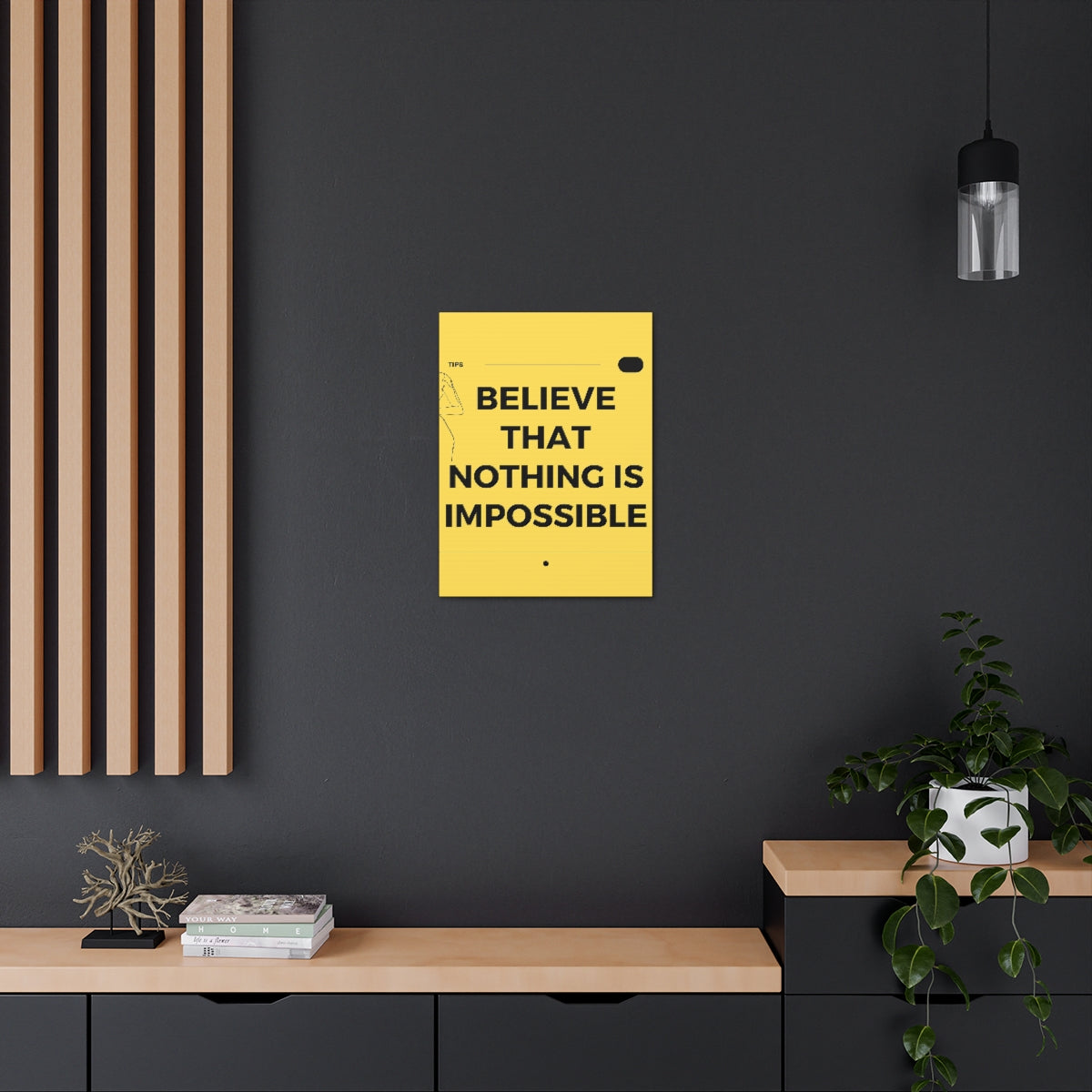 Scripture Walls Inspirational Wall Art Believe That Nothing Is Impossible Matthew 19:26 Motivation Wall Decor for Home Office Gym Inspiring Success Quote Print Ready to Hang Unframed-Express Your Love Gifts