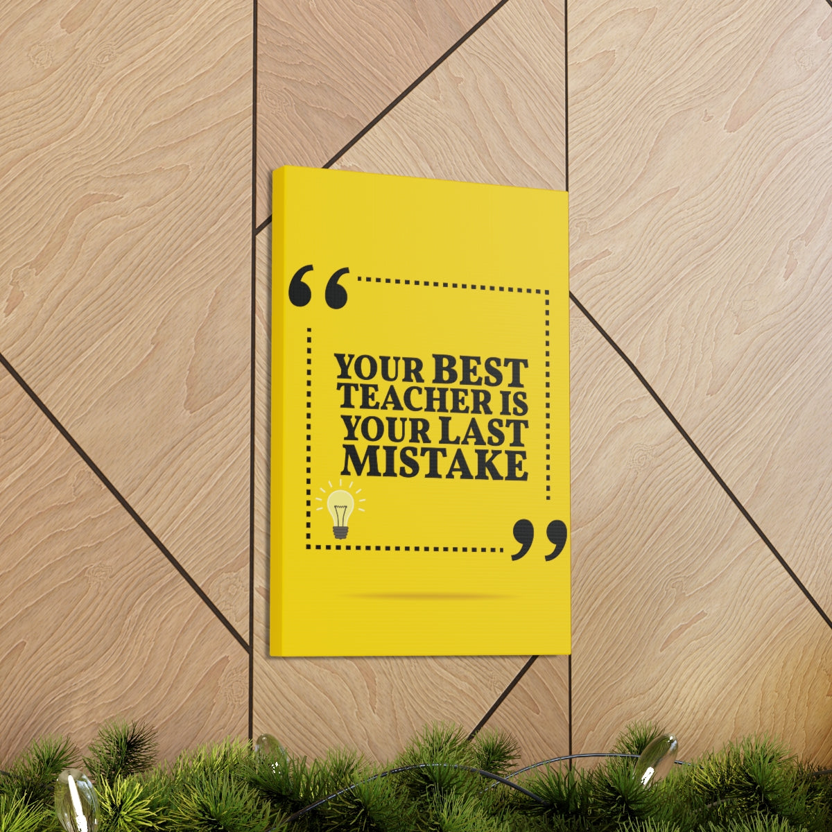 Scripture Walls Inspirational Wall Art Best Teacher Is Your Mistake Motivation Wall Decor for Home Office Gym Inspiring Success Quote Print Ready to Hang Unframed-Express Your Love Gifts