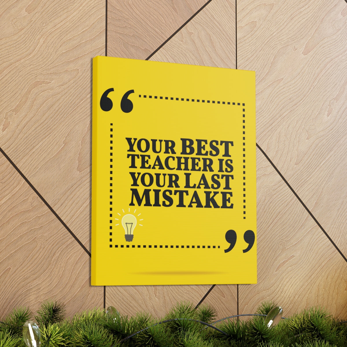 Scripture Walls Inspirational Wall Art Best Teacher Is Your Mistake Motivation Wall Decor for Home Office Gym Inspiring Success Quote Print Ready to Hang Unframed-Express Your Love Gifts