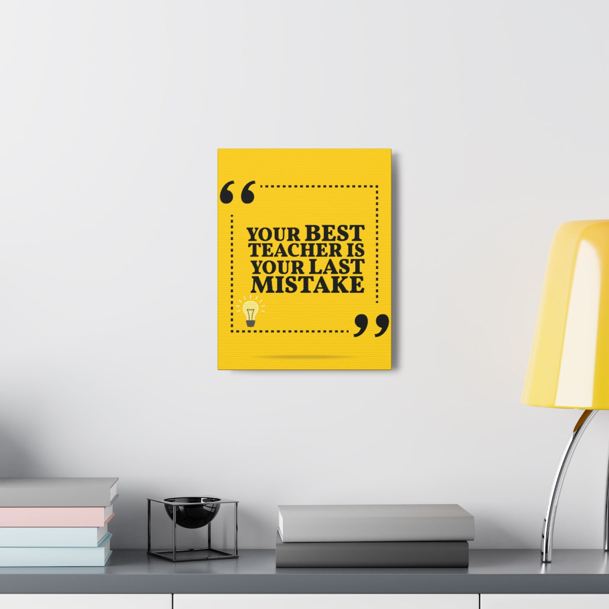 Scripture Walls Inspirational Wall Art Best Teacher Is Your Mistake Motivation Wall Decor for Home Office Gym Inspiring Success Quote Print Ready to Hang Unframed-Express Your Love Gifts