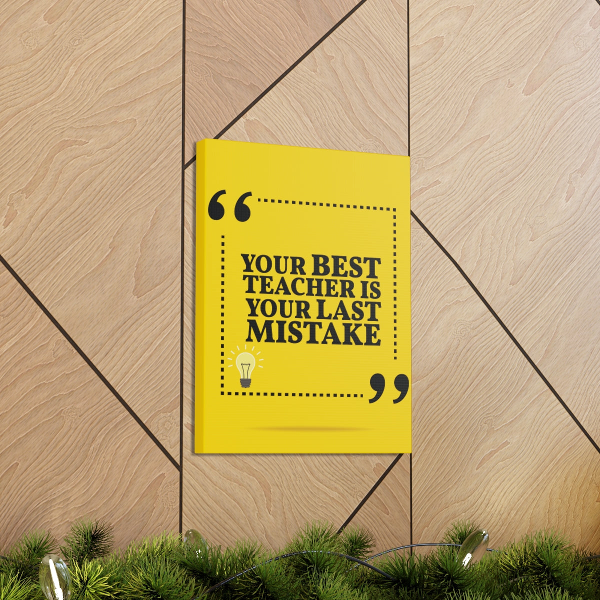 Scripture Walls Inspirational Wall Art Best Teacher Is Your Mistake Motivation Wall Decor for Home Office Gym Inspiring Success Quote Print Ready to Hang Unframed-Express Your Love Gifts