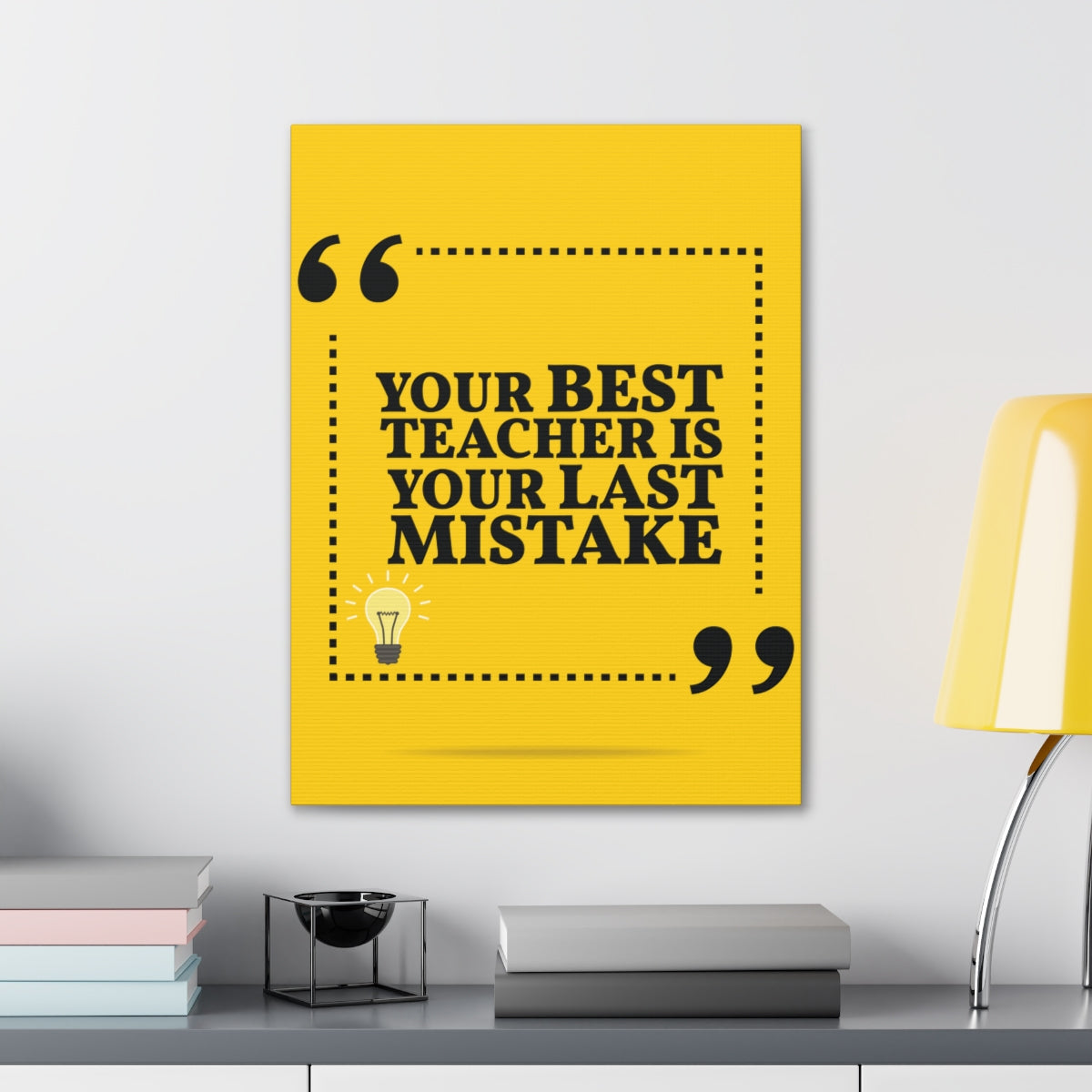 Scripture Walls Inspirational Wall Art Best Teacher Is Your Mistake Motivation Wall Decor for Home Office Gym Inspiring Success Quote Print Ready to Hang Unframed-Express Your Love Gifts