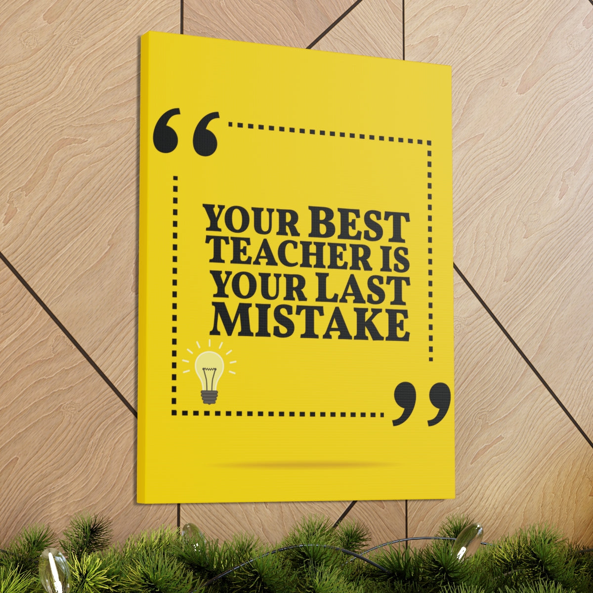 Scripture Walls Inspirational Wall Art Best Teacher Is Your Mistake Motivation Wall Decor for Home Office Gym Inspiring Success Quote Print Ready to Hang Unframed-Express Your Love Gifts