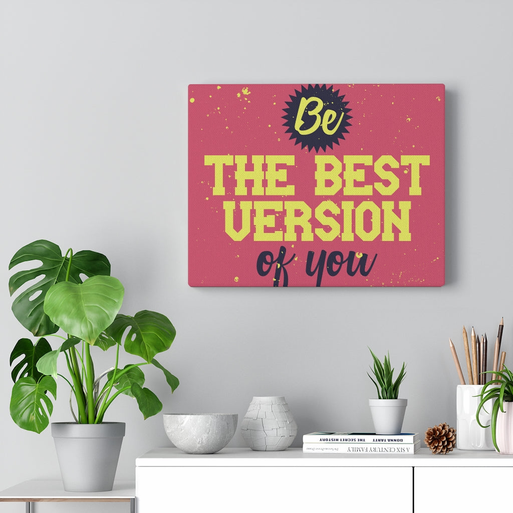 Scripture Walls Inspirational Wall Art Best Version Of You Wall Art Motivational Motto Inspiring Prints Artwork Decor Ready to Hang Unframed-Express Your Love Gifts