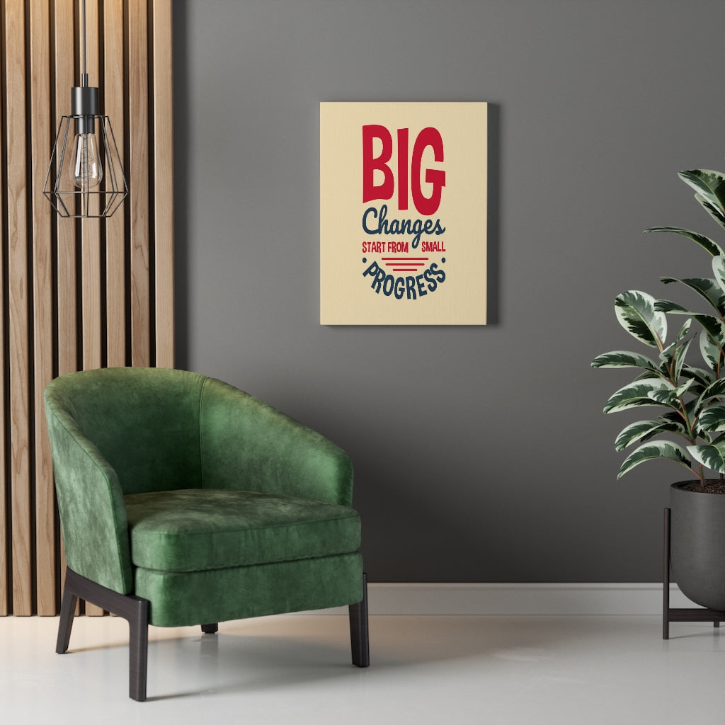 Scripture Walls Inspirational Wall Art Big Changes Start From Small Progress Wall Art Motivation Wall Decor for Home Office Gym Inspiring Success Quote Print Ready to Hang Unframed-Express Your Love Gifts